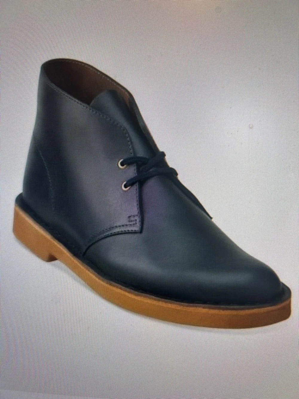 Clarks SZ 12 Bushacre Midnight Leather Desert Chukka Boots Timeless Old Money